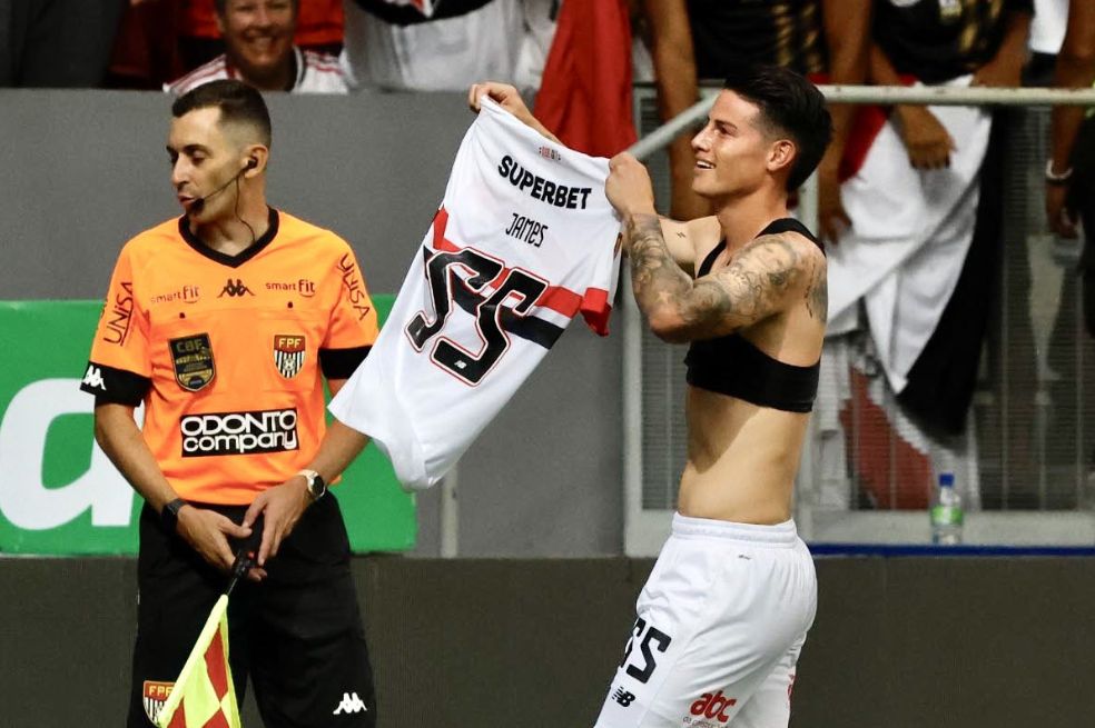James se reconcilia con la afición de São Paulo: sus palabras después de su gol