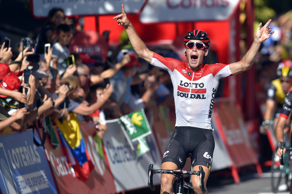 Jelle Wallays ganó la etapa 18 de La Vuelta. La general no se modificó
