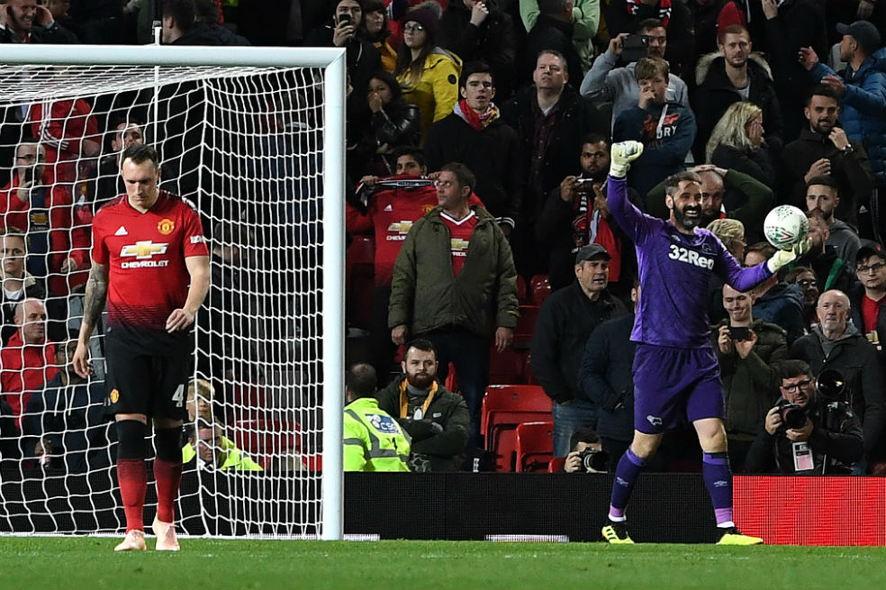 Derby Country dio la sorpresa en la Copa de la Liga: eliminó al Manchester United
