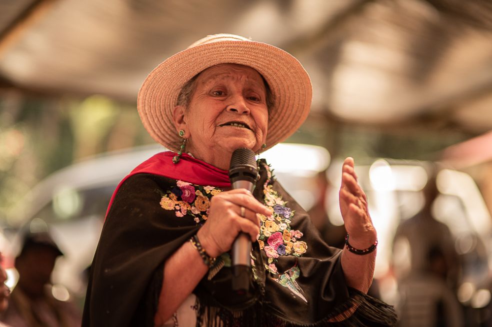 Blanca Andrade, de la comunidad Nasa, del Resguardo Piayá, Cauca.
