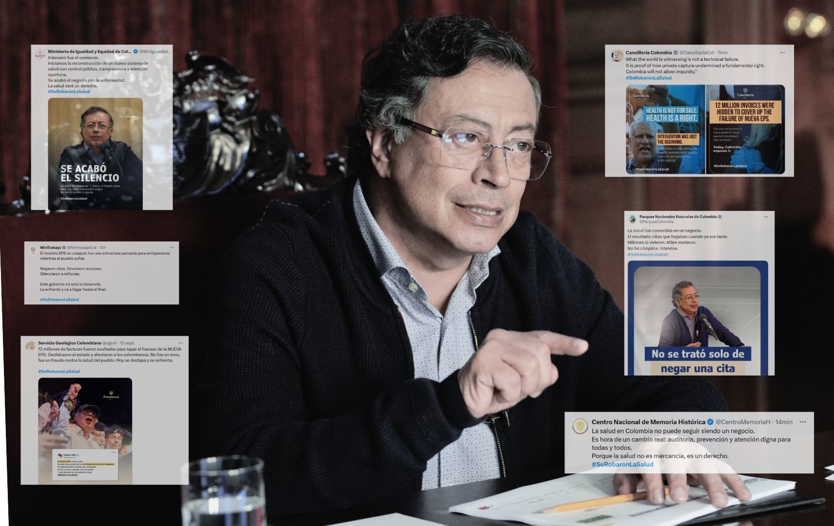 Redes del gobierno Petro se llenaron con hashtag contra la Nueva EPS