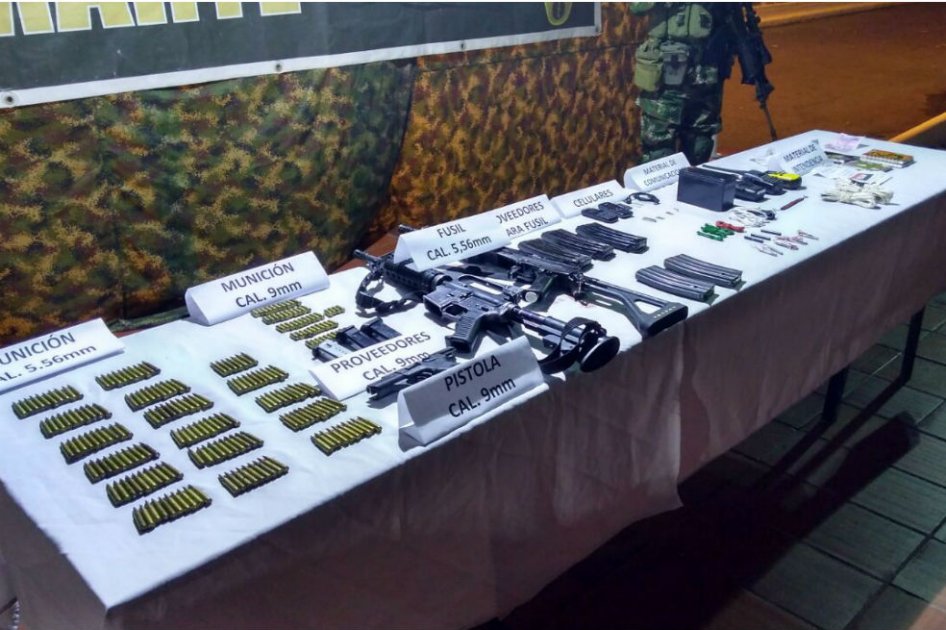 Este fue el material incautado por la Fuerza de Tarea Marte durante la Operación. / Foto: Cortesía Ejército.