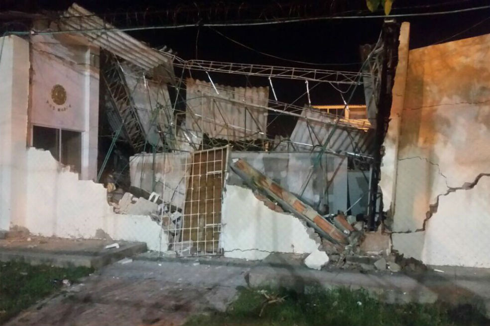 Techo de iglesia se desplomó en el barrio Martínez Martelo de Cartagena