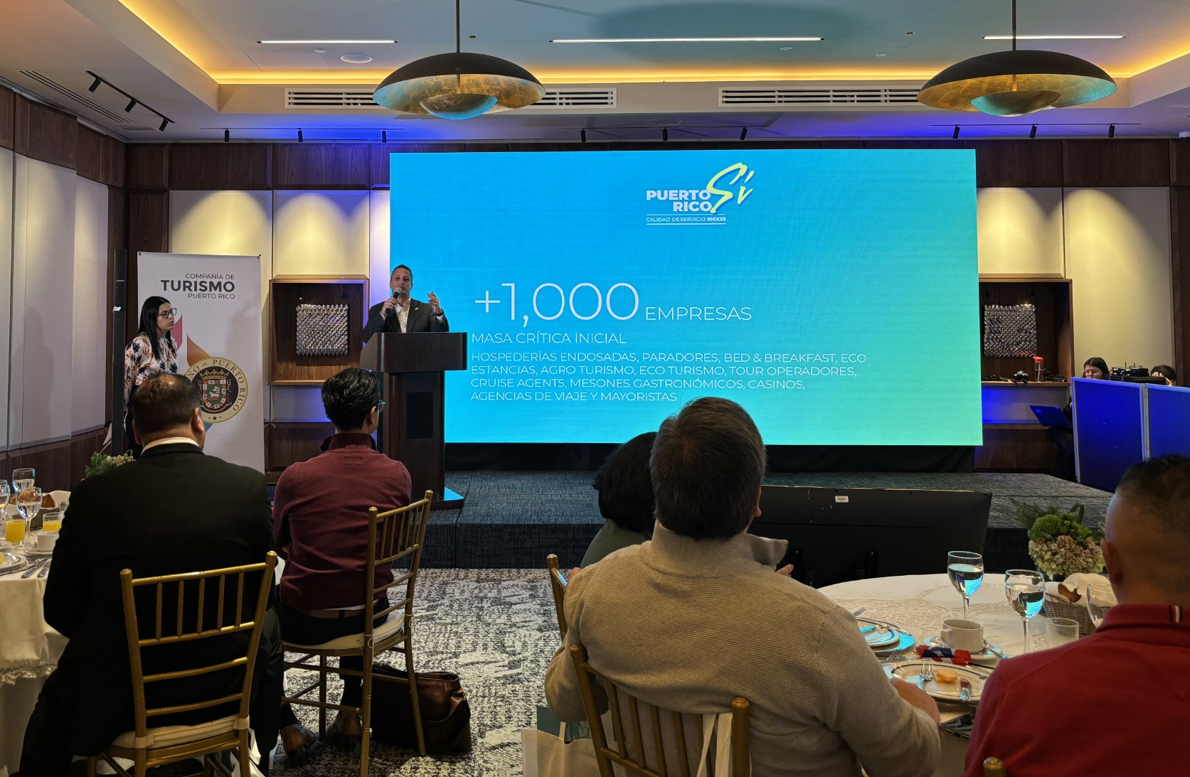 Carlos Mercado Santiago, director ejecutivo de la Compañía de Turismo de Puerto Rico, durante la presentación del destino y de la delegación empresarial.