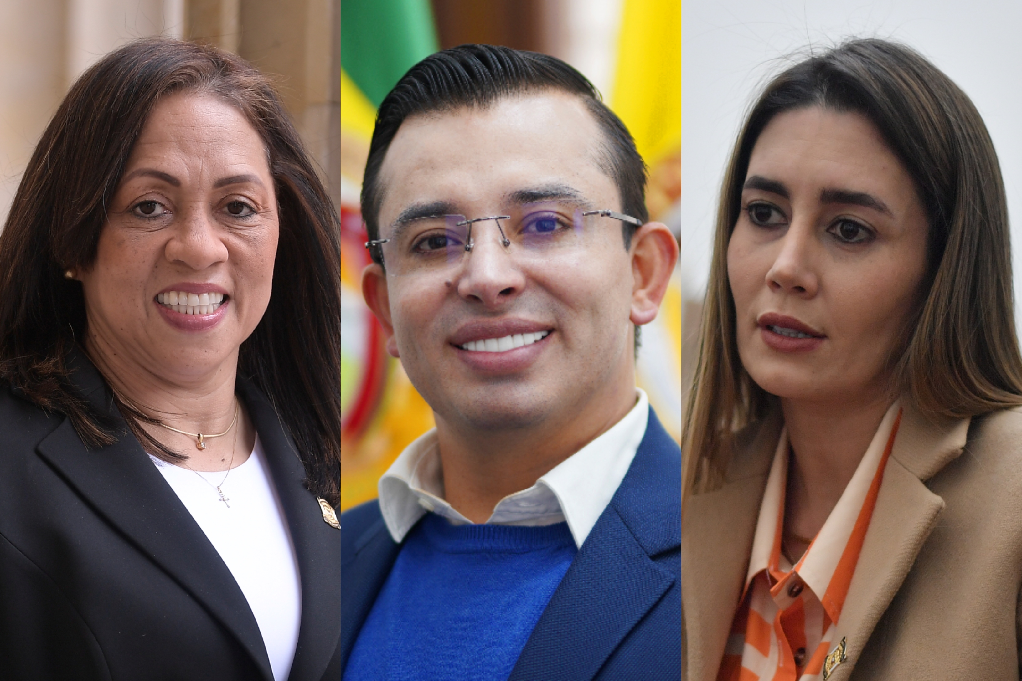 Marelen Castillo, Juan Manuel Cortes y Erika Tatiana Sánchez.