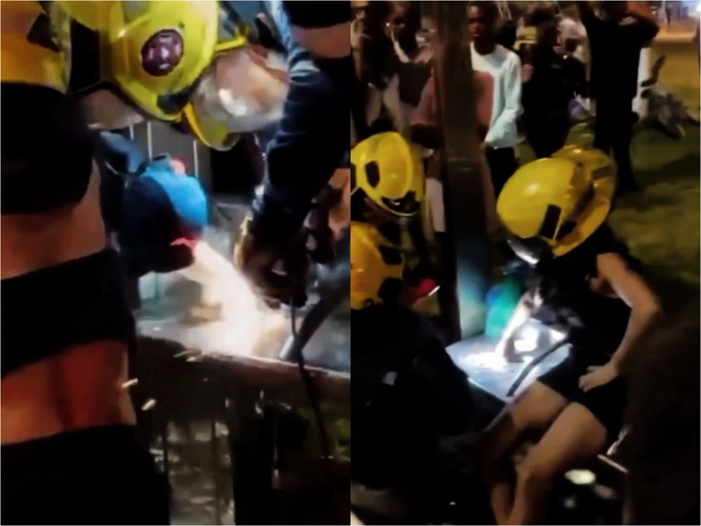 Bomberos rescataron a joven que le quedó atrapado el dedo en una banca del MIO en Cali