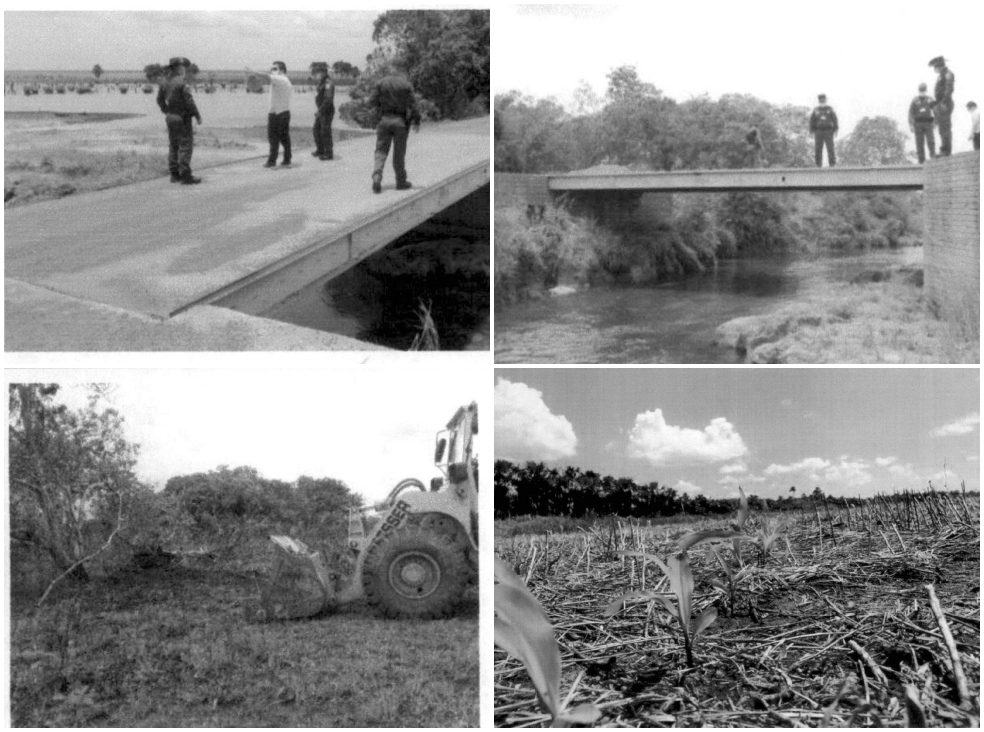 Estas son algunas fotografías recogidas por la Fiscalía que evidencian los posibles delitos ambientales cometidos por los menonitas. / Archivo particular
