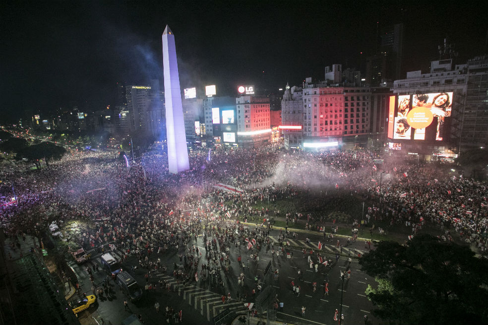 En imágenes: así está el Obelisco en Buenos Aires con el campeonato de River Plate