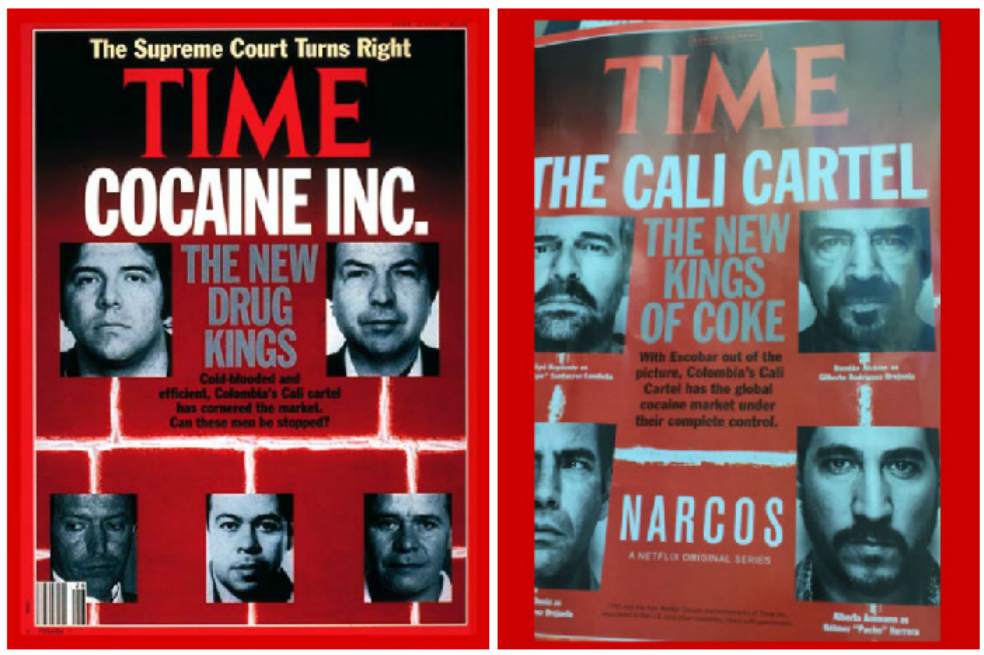 Para promocionar serie, Netflix recrea portada de Time dedicada al cartel de Cali