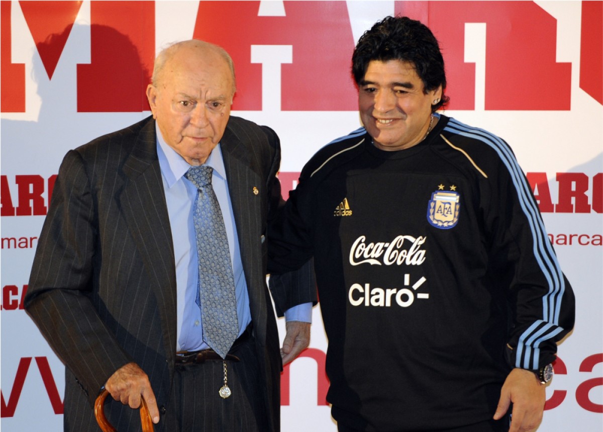 La conversación futbolera entre Diego Maradona y Alfredo Di Stéfano