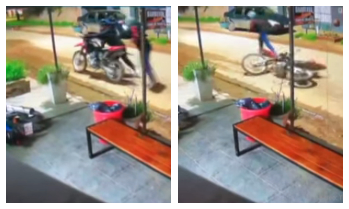 A ladrones no les prendió moto que se iban a robar y tuvieron que huir corriendo