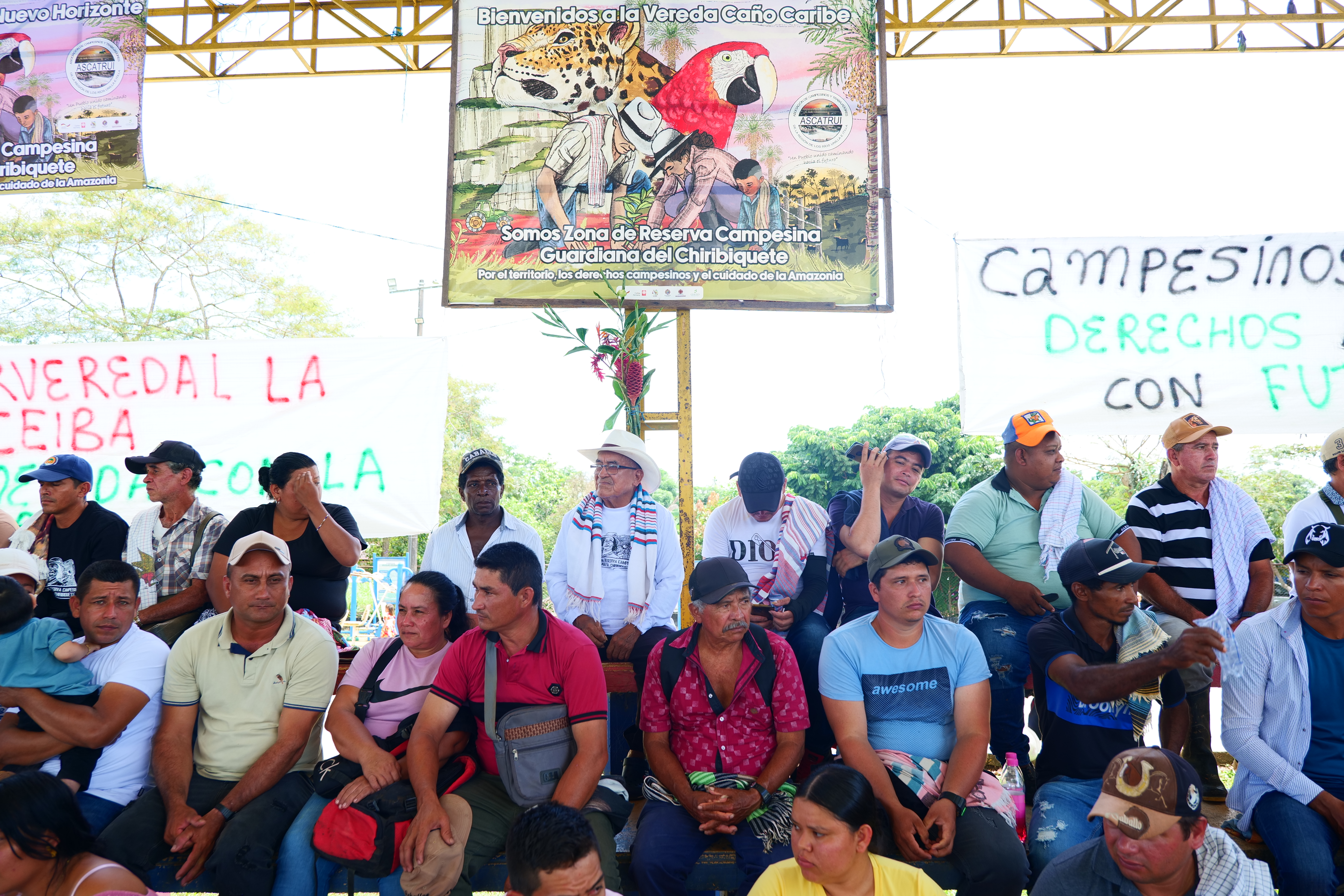 Cientos de campesinos llegaron a Calamar (Guaviare) para participar de la Audiencia Pública y apoyar la constitución de la Zona de Reserva Campesina.