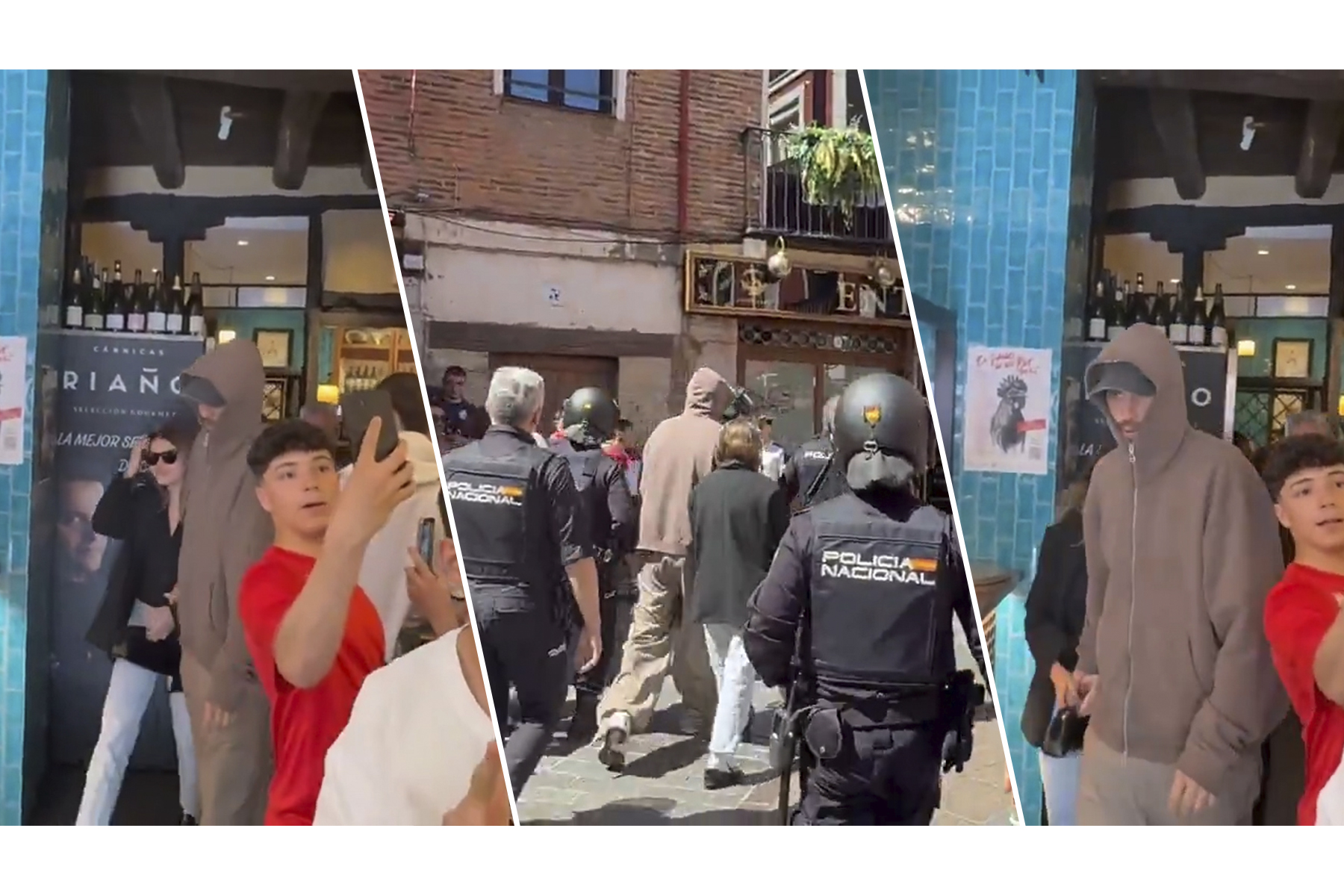 Piqué y Clara Chía salen escoltados por la policía de famoso restaurante ¿Por qué?