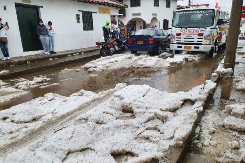 En fotos: así fue la impresionante granizada que ocurrió en Villa de Leyva, Boyacá