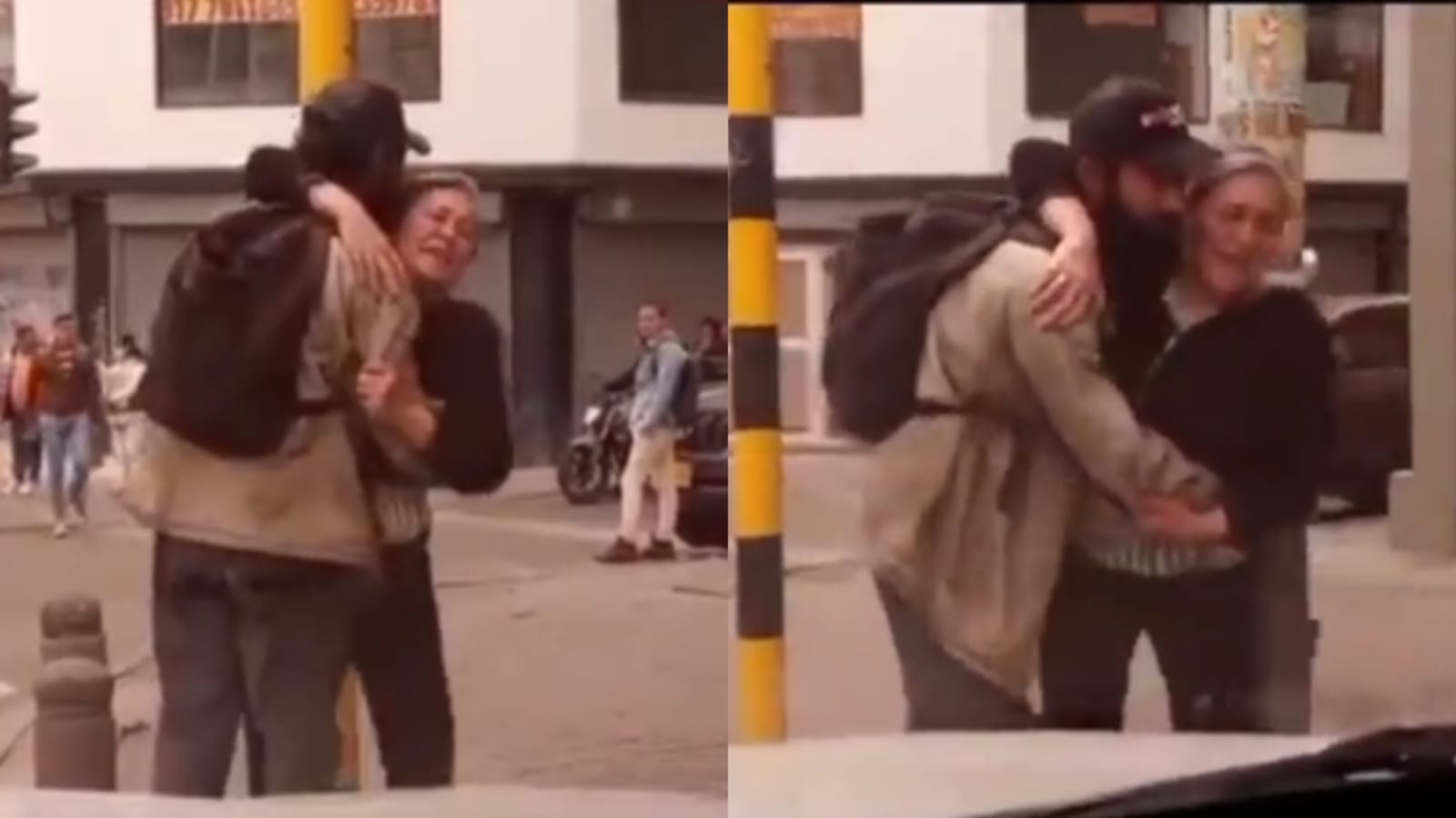 Vea el emotivo momento en que una madre encontró a su hijo que vive en la calle