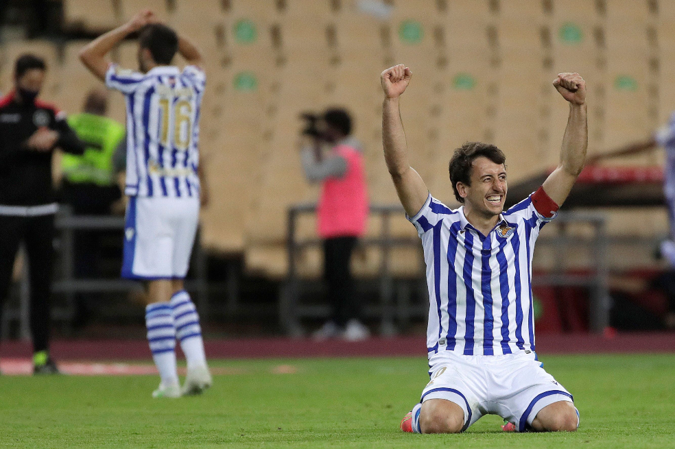 Mikel Oyarzábal marcó el gol de la victoria de la Real Sociedad sobre el Athletic de Bilbao.