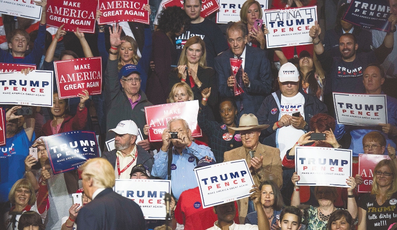 De acuerdo con las encuestas, en 24 de los 51 estados de Estados Unidos, Trump es favorito para ser presidente. / AFP