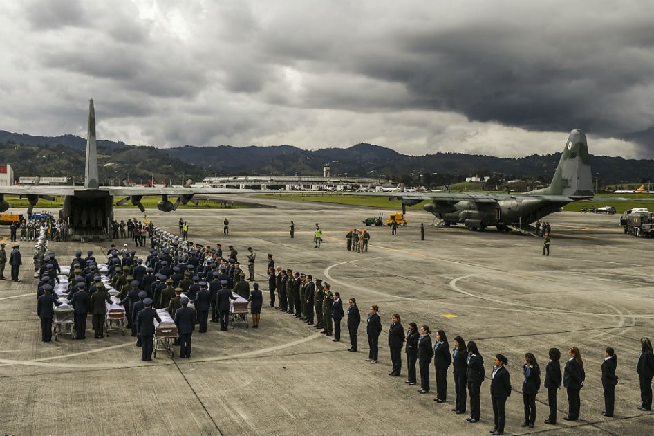 Los cuerpos de las víctimas del accidente de Chapecoense fueron repatriados. Foto: AFP