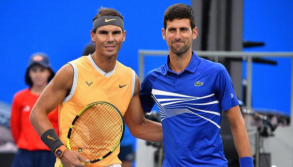 Rafael Nadal y Novak Djokovic, dos de los mejores tenistas del mundo.