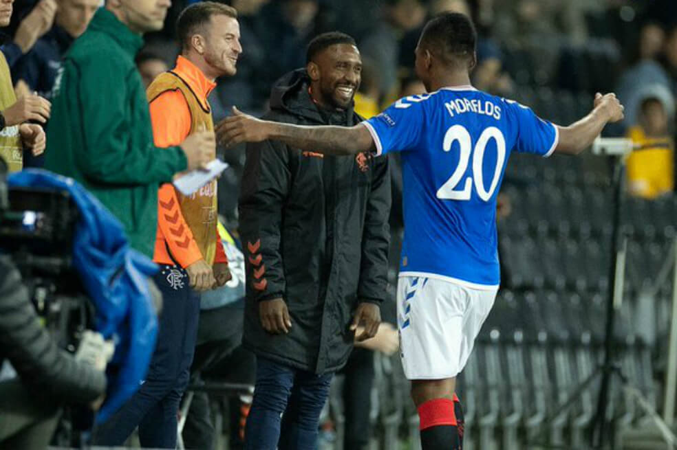 Alfredo Morelos, gol y expulsión con el Rangers