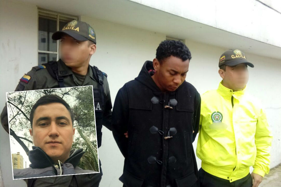 Wiston Orozco Moreno, alias 'Pizza', fue capturado en el centro de la ciudad y aceptó haber jugado un rol de coautor en el homicidio. Fue enviado a la cárcel por orden del juez 63 de garantías.  / Policía de Bogotá