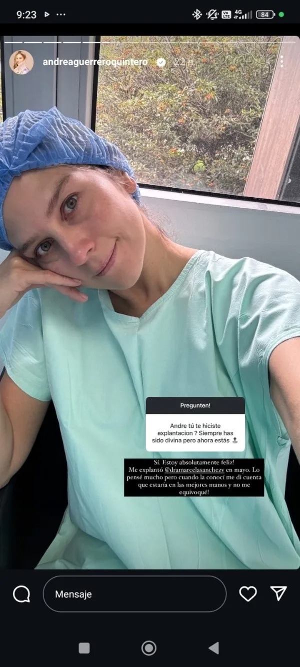 Andrea Guerrero tomó radical decisión con su cuerpo: ¿qué es una explantación?