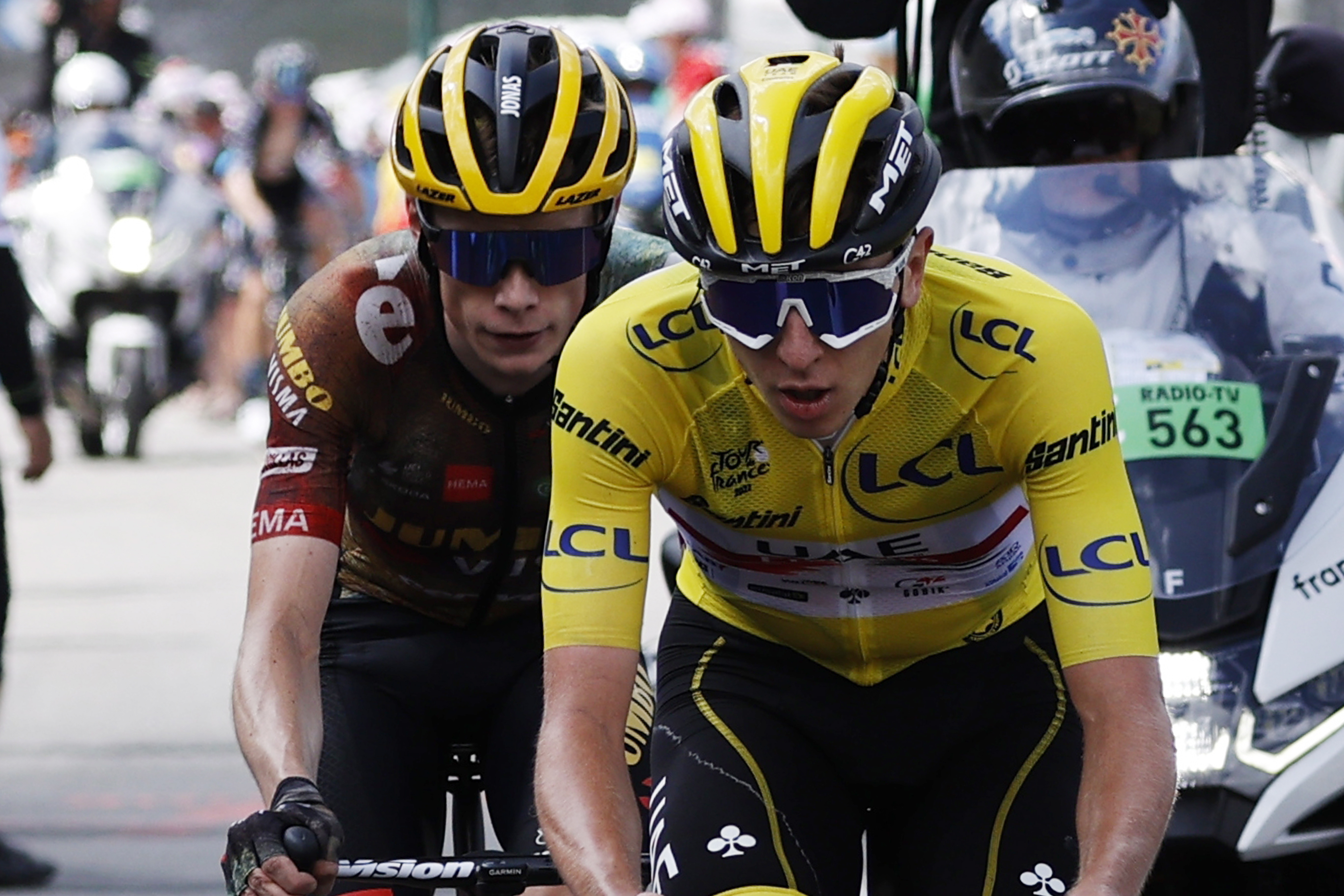 Épica en el Tour: Vingegaard le quitó el amarillo a Pogacar; Nairo fue segundo