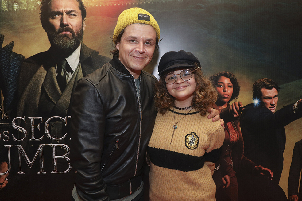 ALejandro Marin y Silvana Marin premier Animales Fantásticos los secretos de Dumbledore