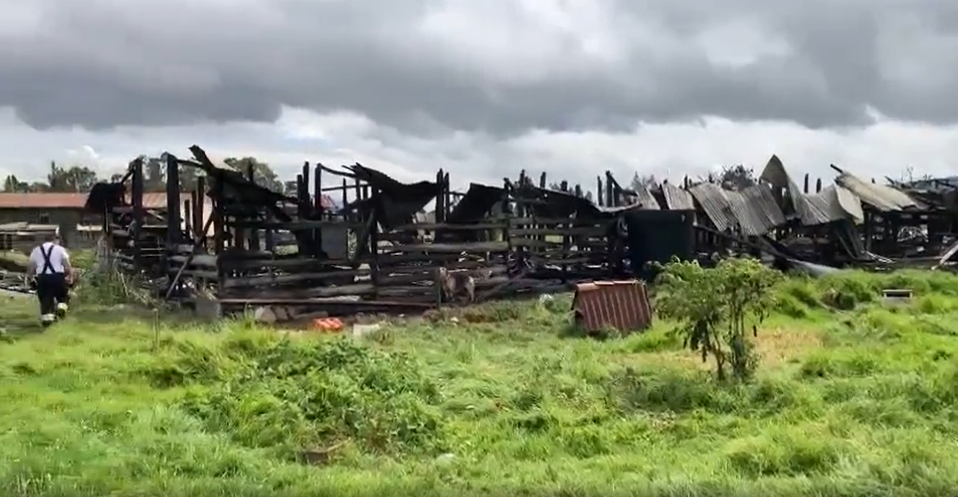 Incendio en Chía (Cundinamarca) dejó cinco perros muertos y un establo destruido