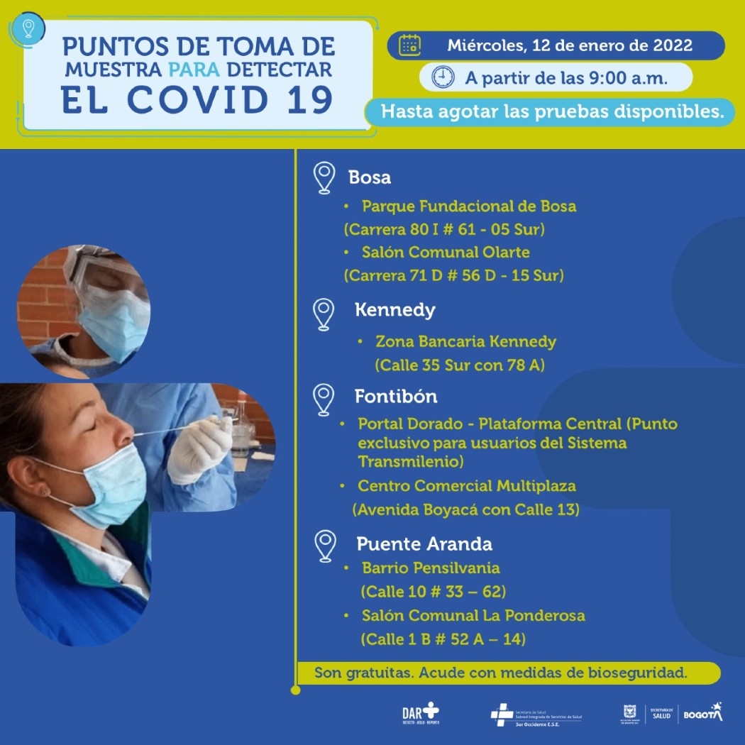 Puebas pcr 12 de enero