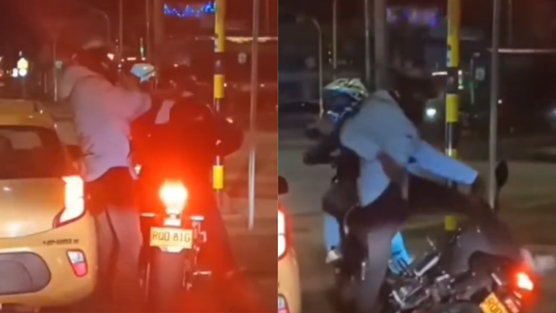 Motociclista fue víctima de violento atraco en semáforo del barrio Ciudad Tunal