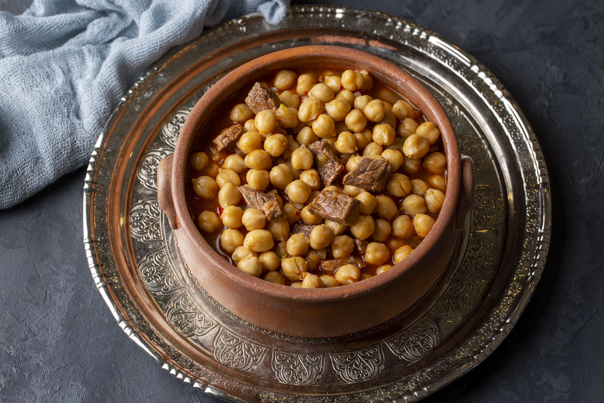 Garbanzos con hígado de pollo “con todo el flow”