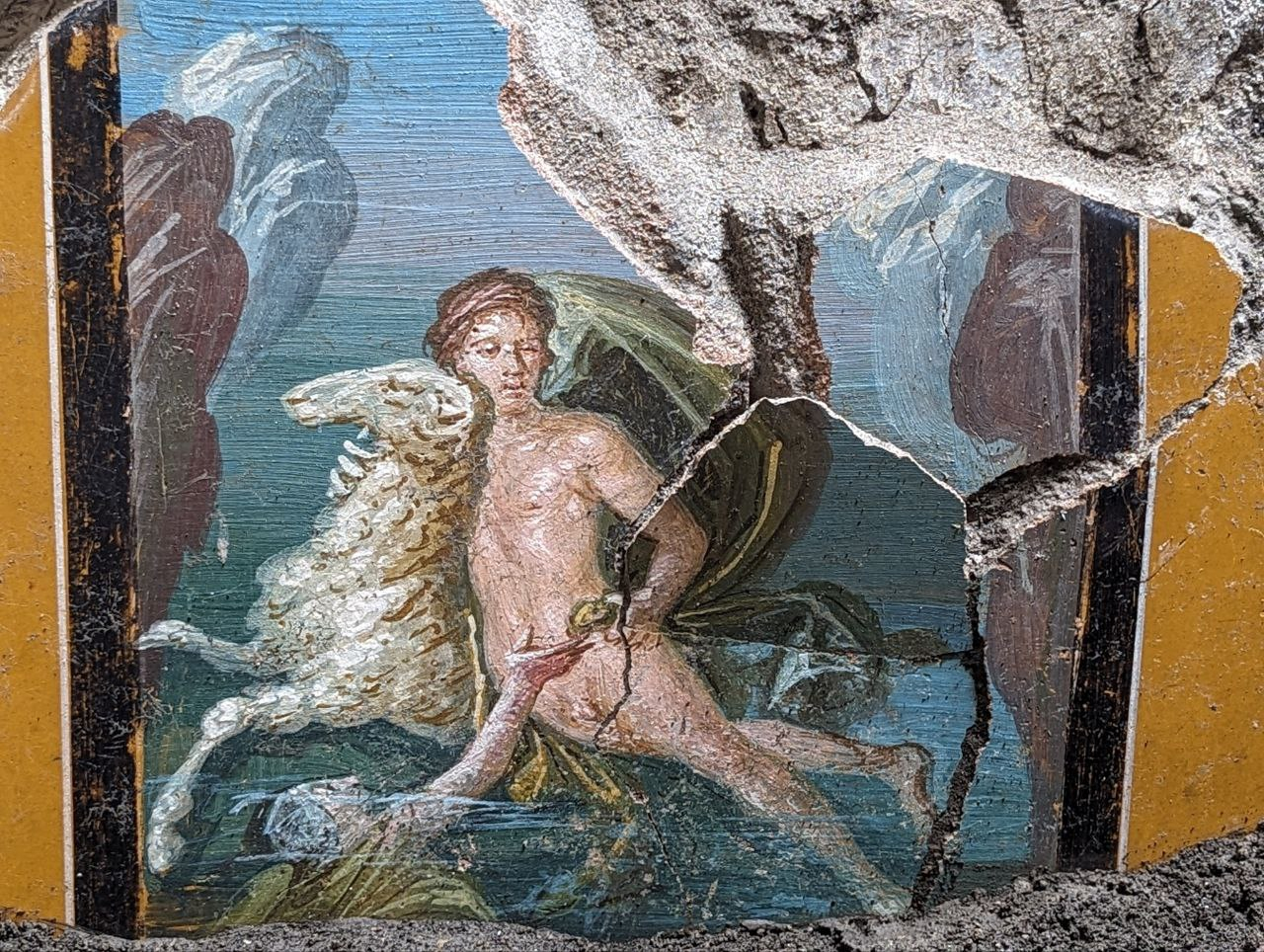 Se descubrieron en Pompeya nuevos frescos que retratan el mito de Hele y Frixo