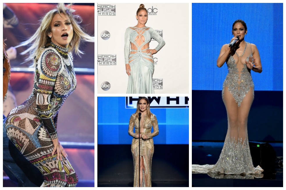 Los sugestivos vestidos de Jennifer López en los American Music Awards