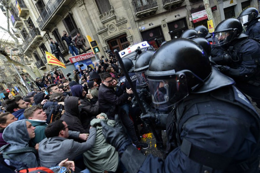 Así protestó Barcelona tras la detención de Puigdemont