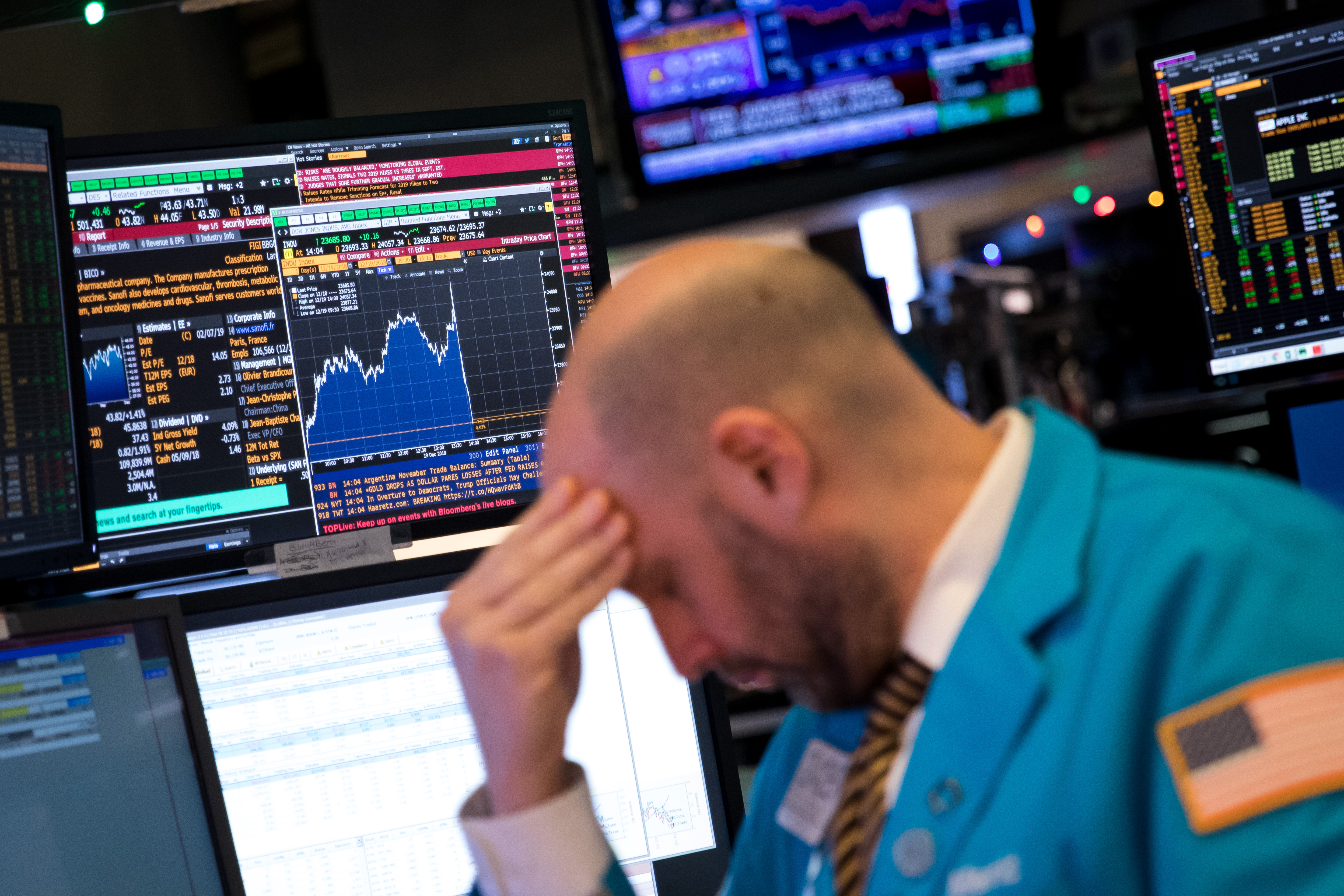 En Wall Street,  otro loco día decembrino