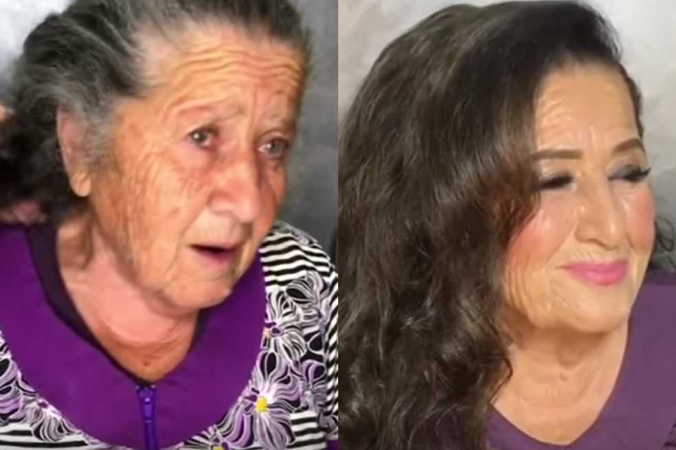 Nieta le hace un increíble cambio de «look» a su abuela