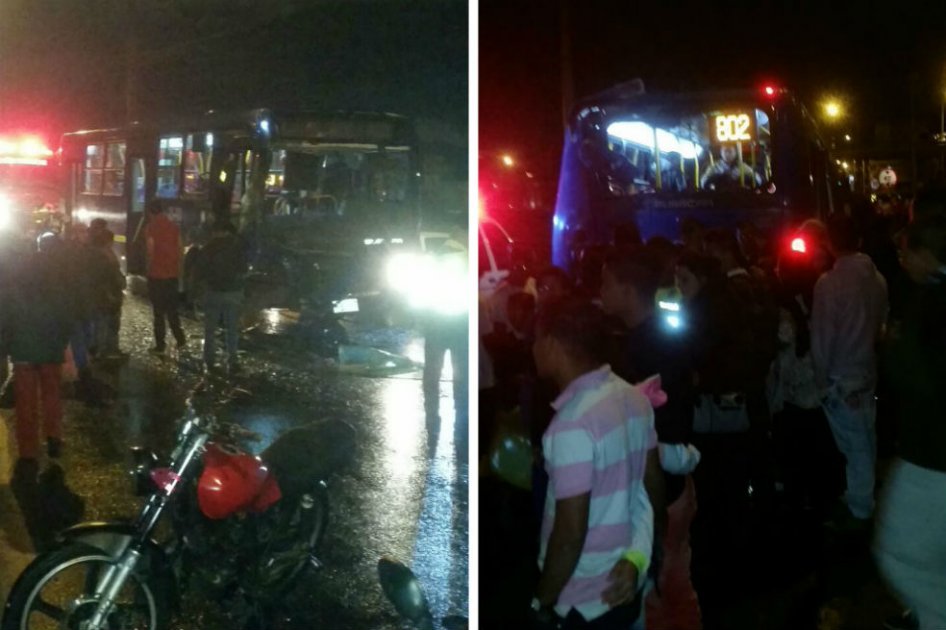 Más de 20 heridos por choque entre dos buses del SITP en el sur de Bogotá