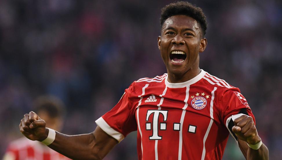 David Alaba, lateral izquierdo del Bayern Múnich. / AFP
