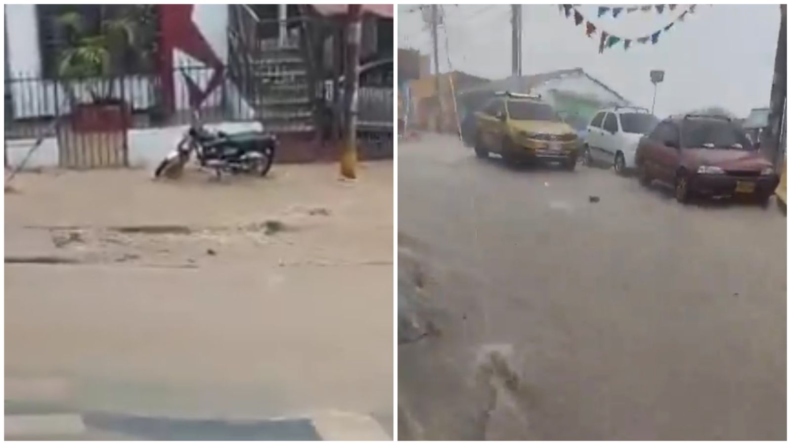 Lluvias de este jueves en Cali provocaron inundaciones en el barrio Siloé