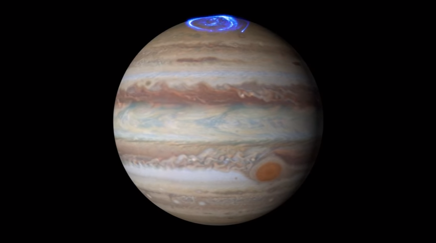 La NASA consigue imágenes de auroras boreales en Júpiter
