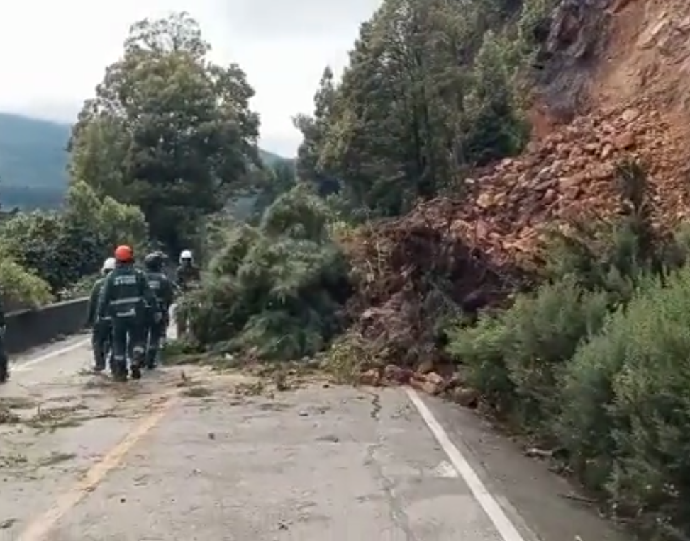 Cierran la vía Bogotá-Choachí por deslizamientos y árboles caídos