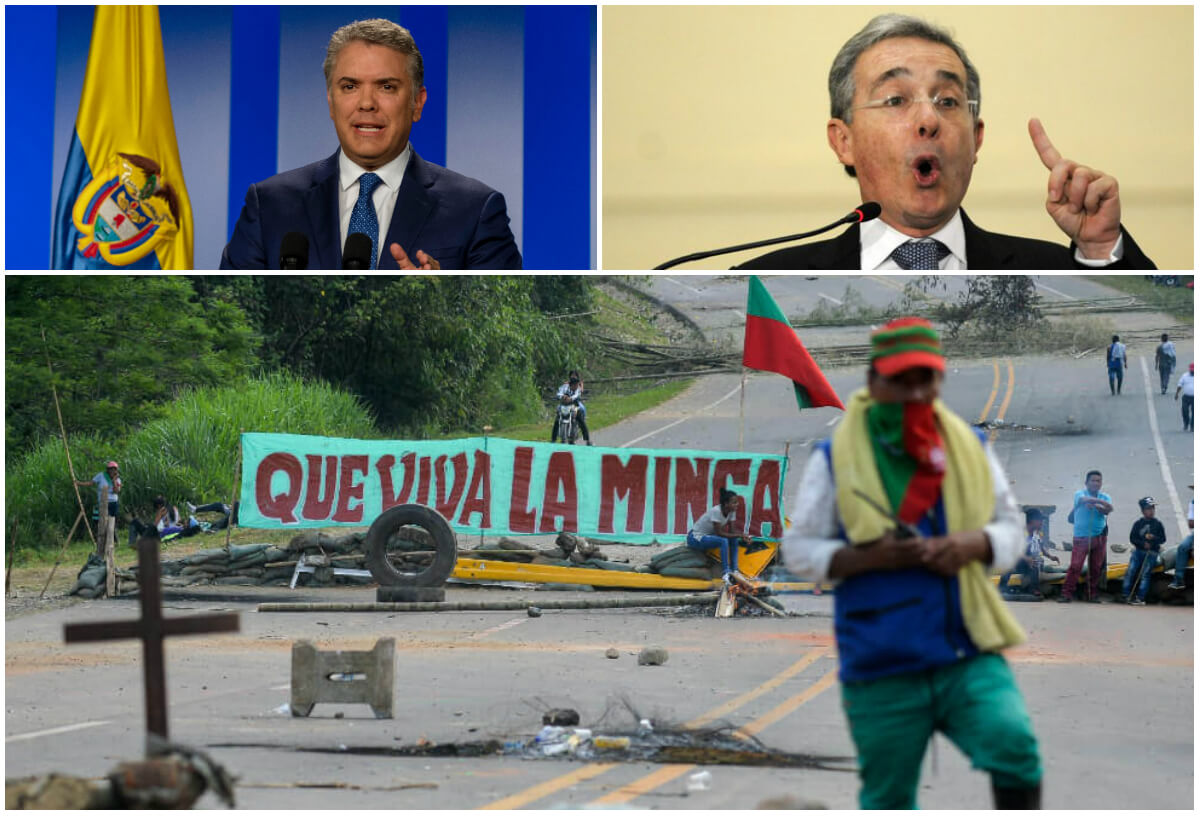 Duque explica acuerdo con la minga y Uribe expresa su molestia