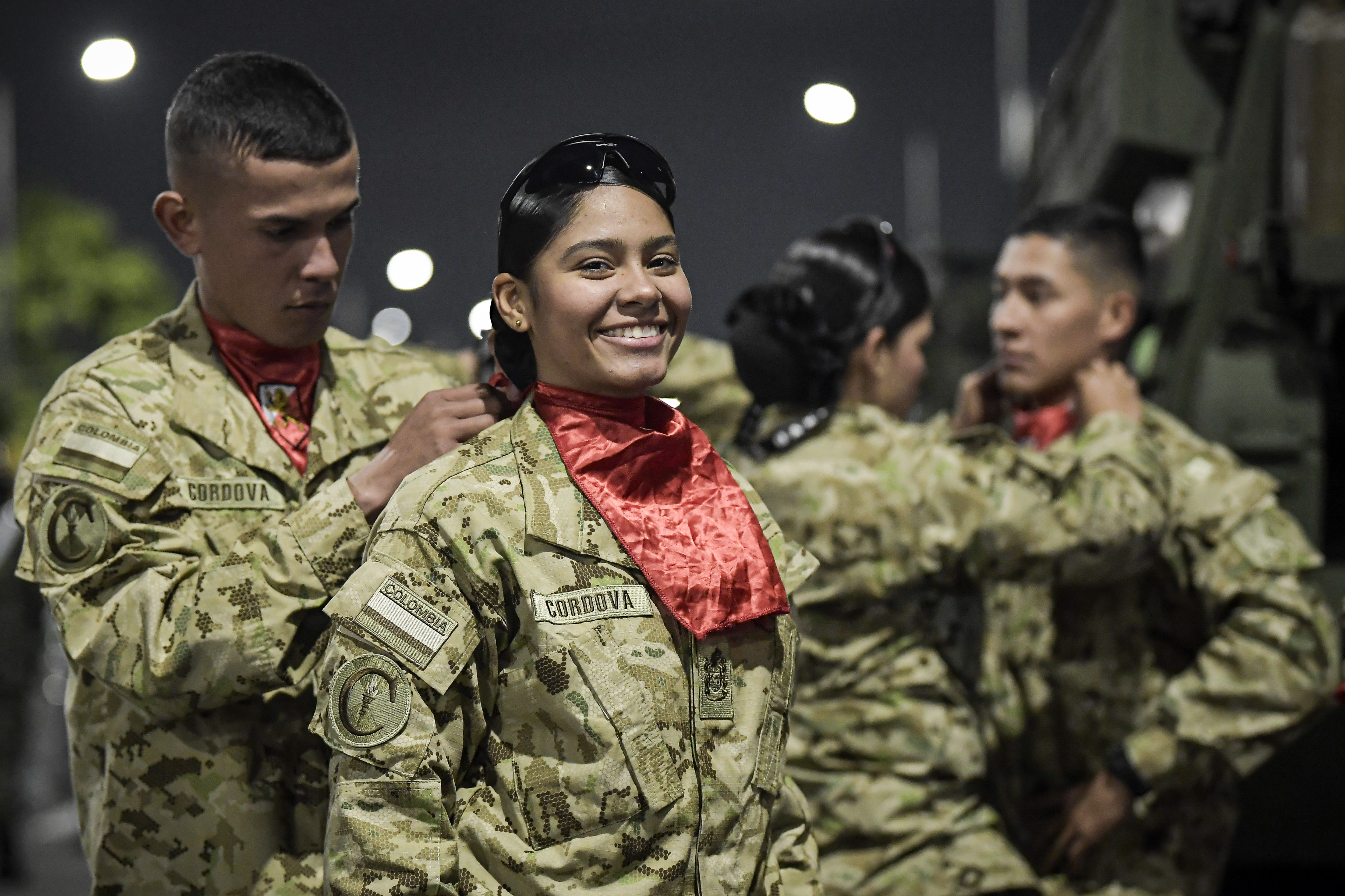 En la noche del jueves y viernes, las Fuerzas Militares y de Policía realizaron los ensayos del tradicional desfile del 20 de julio, con motivo de los 215 años de independencia de Colombia.
