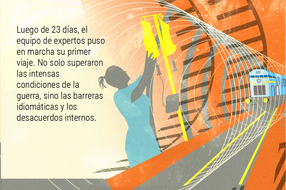 Así evacúan a los enfermos en Ucrania.