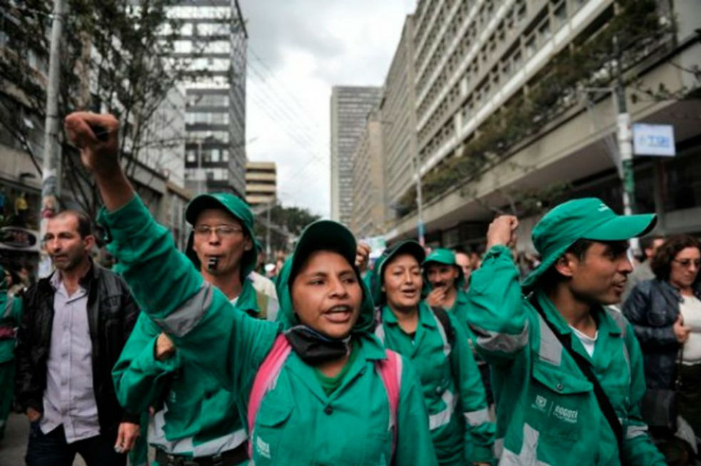 Recicladores de Bogotá protestan contra nuevo esquema de aseo