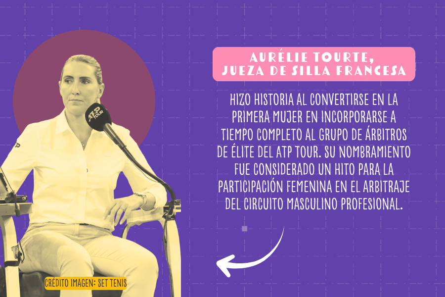 Árbitras que marcaron historia en el tenis.