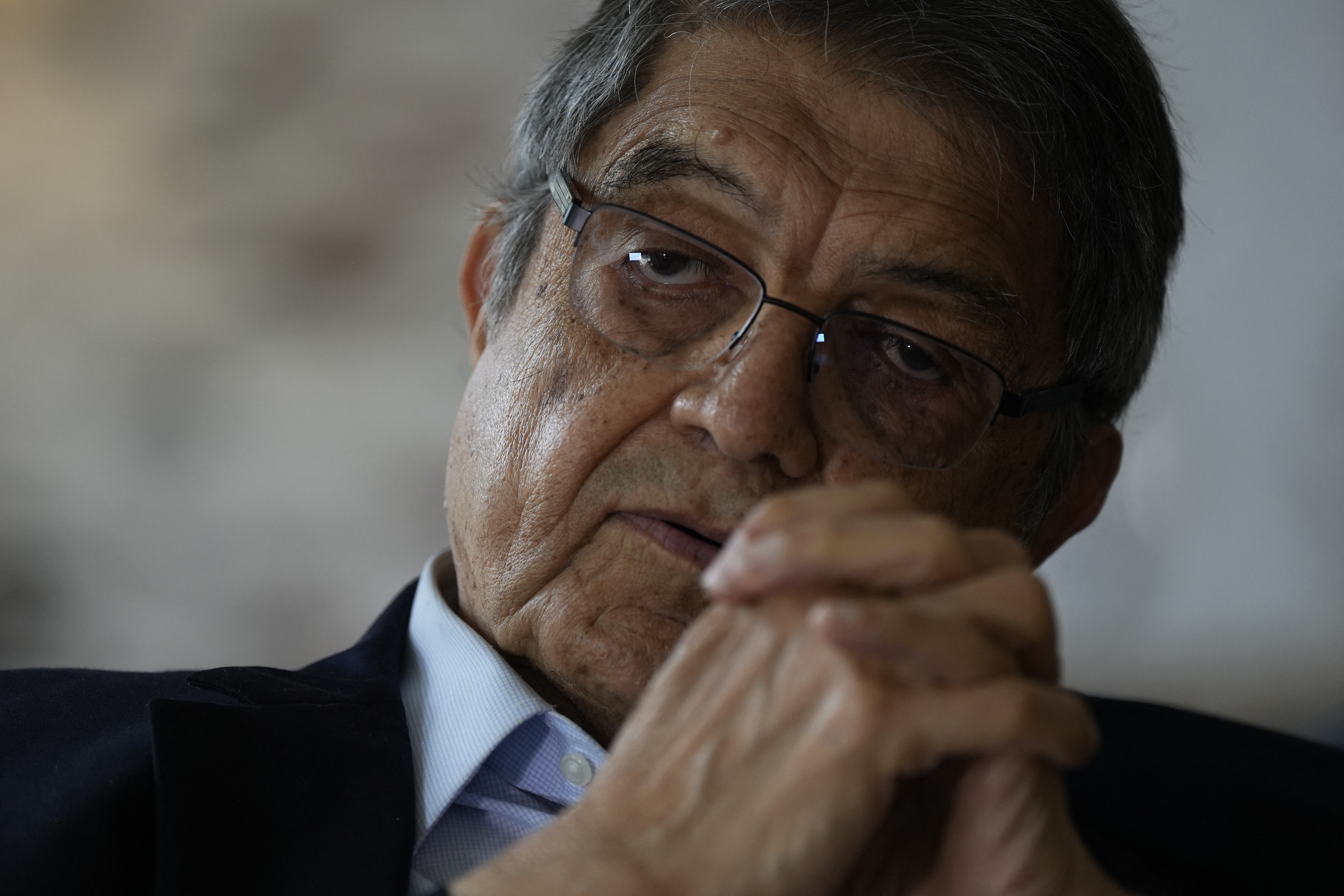 Nicaraguan writer Sergio Ramirez speaks during an interview with AFP ahead of 'Centroamerica Cuenta 2024' literary festival in Panama City on May 21, 2024.