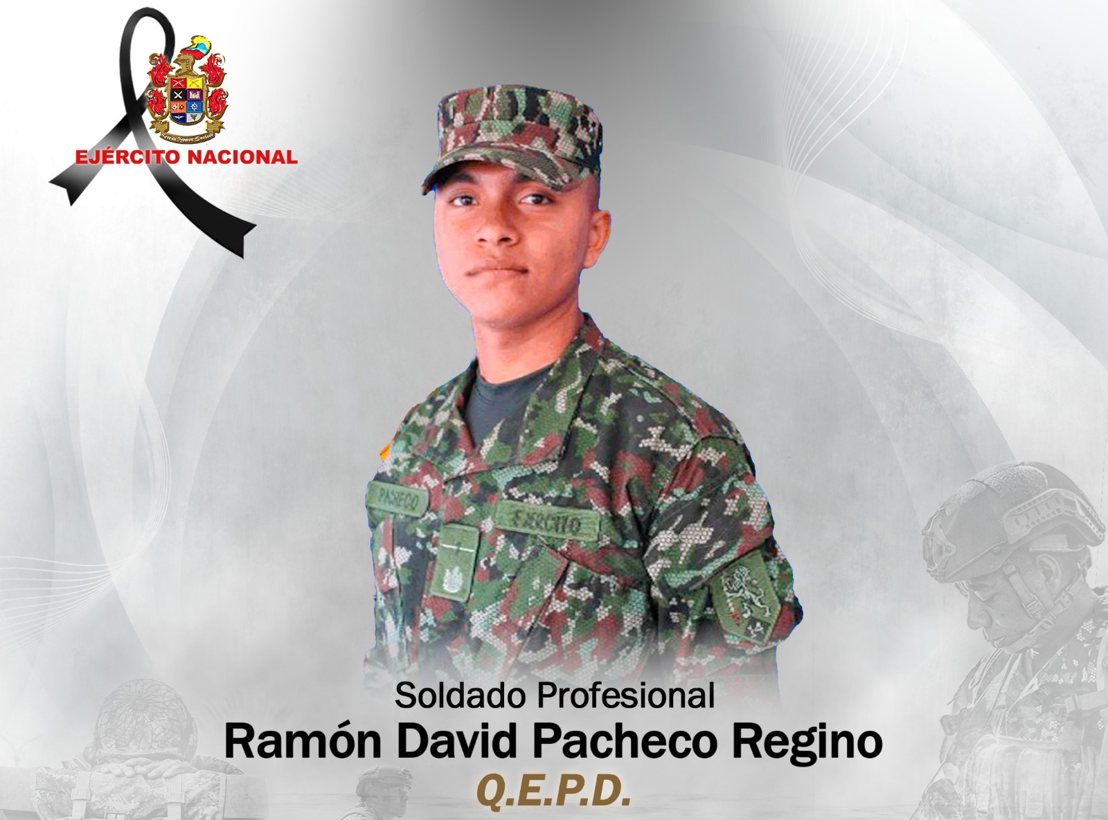 Se trata del soldado profesional Ramón David Pacheco.