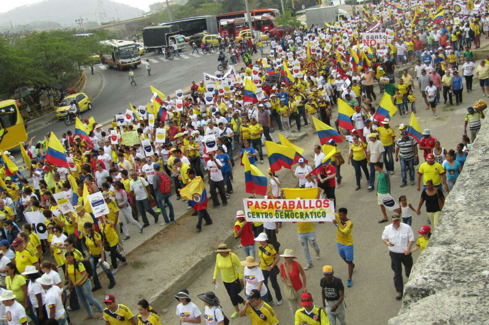 Así transcurren las marchas en contra del Gobierno de Juan Manuel Santos